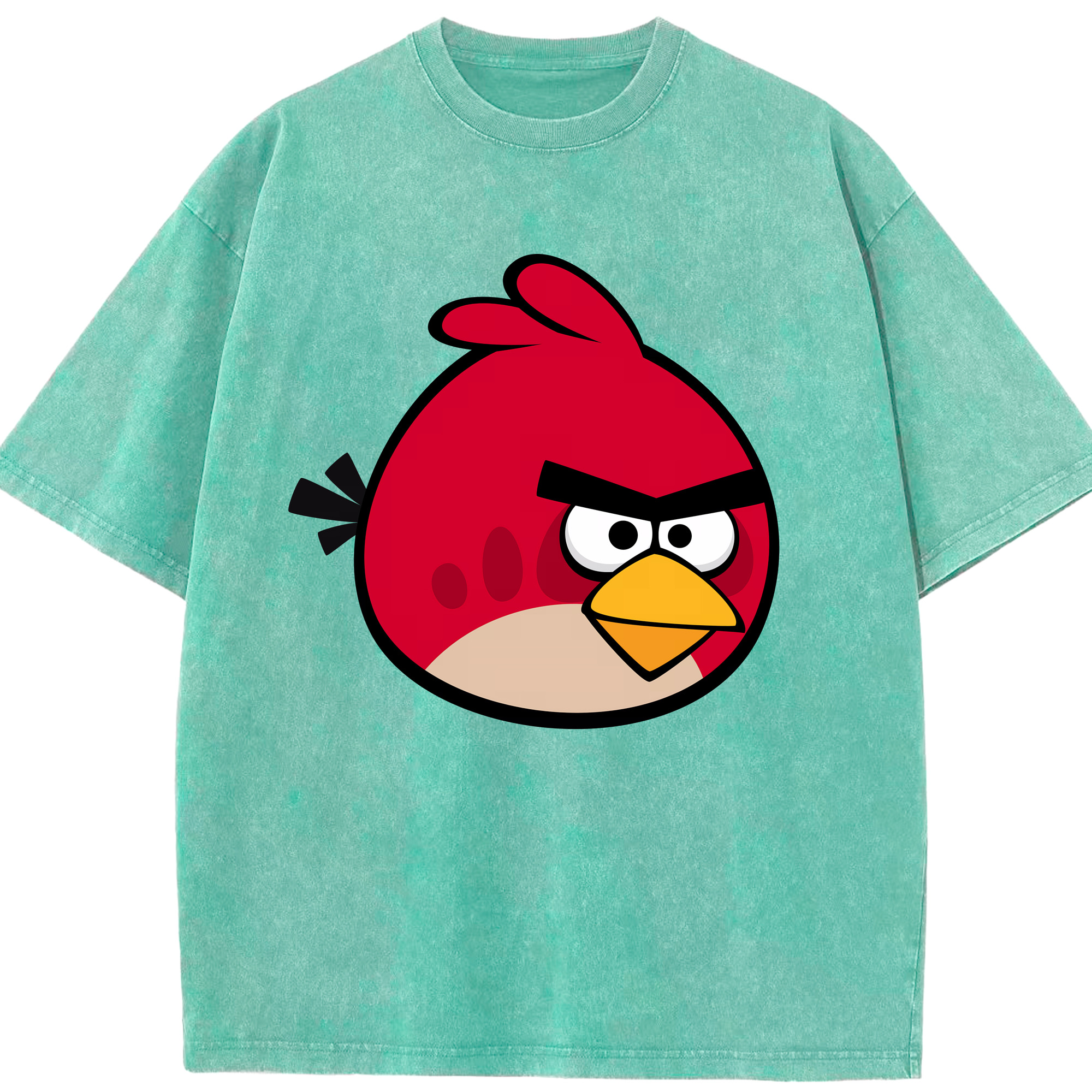 （画像用） Angry Birds アングリーバード 綿100% ヴィンテージ風 半袖Tシャツ（フロントプリント）